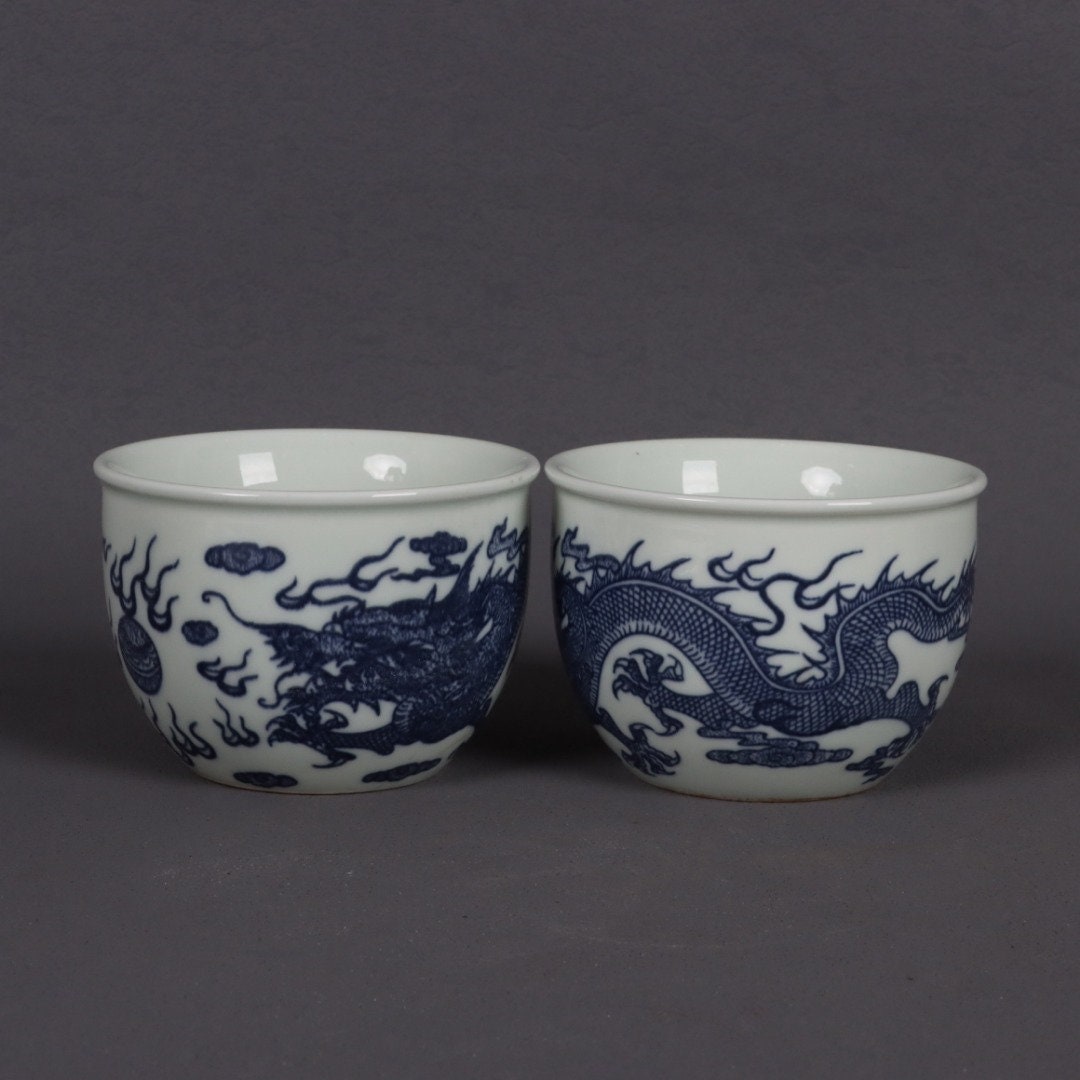 ドラゴンデザインの陶器茶碗 Dragon tea cup - Etsy 日本