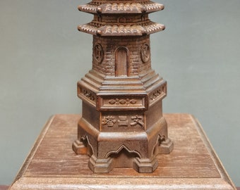 中国アンティークの手彫りツゲ文昌塔像装飾 - Etsy 日本