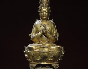 仏像 銅製 玉石象嵌 中国美術 現在、この商品の在庫はありません - Etsy