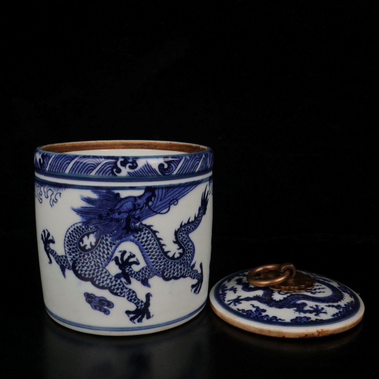 ドラゴン模様の陶器花瓶 2.jpg