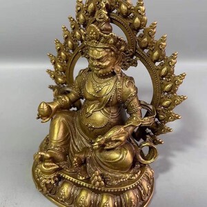 Collect pure copper gilt hand-carved Buddha collection ornaments living room decoration