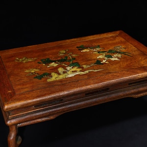 Chinese antique pure hand-carved rosewood tea table,exquisite and unique,worthy of collection and use