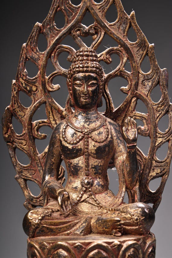 中国のアンティーク手作り彫刻純銅蓮台座絶妙な観音菩薩仏像装飾