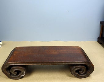 Chinese antique pure hand-carved rosewood solid wood display stand,vase base decoration