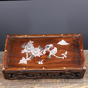 Chinese antique pure hand-carved exquisite rosewood flower and bird pattern tea table coffee table,rare and precious,worth collecting