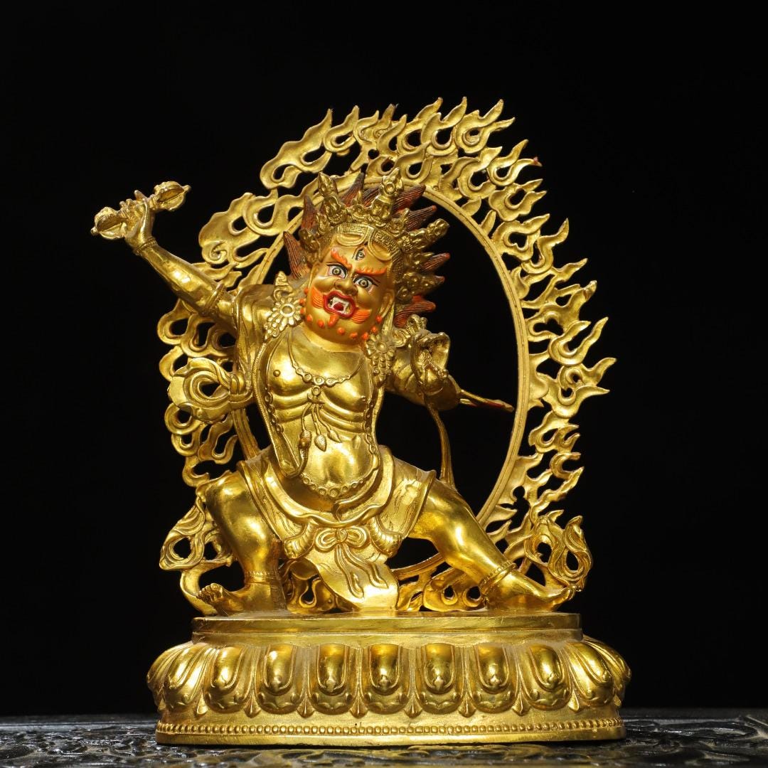 【真作】工芸品　金箔精品　五牛図　純金箔　中国古画　吉祥開運アート　箱入　D60 il_1080xN.7095418509_a7qi.jpg