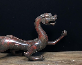 ブロンズ　置物　3578g 東な6-0909① Chinese Antique Hand Carved Exquisite and Rare Pure Copper