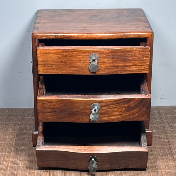 Chinese antique handcrafted rosewood drawer cabinet cabinet,Jewelry box ornament,exquisite and unique