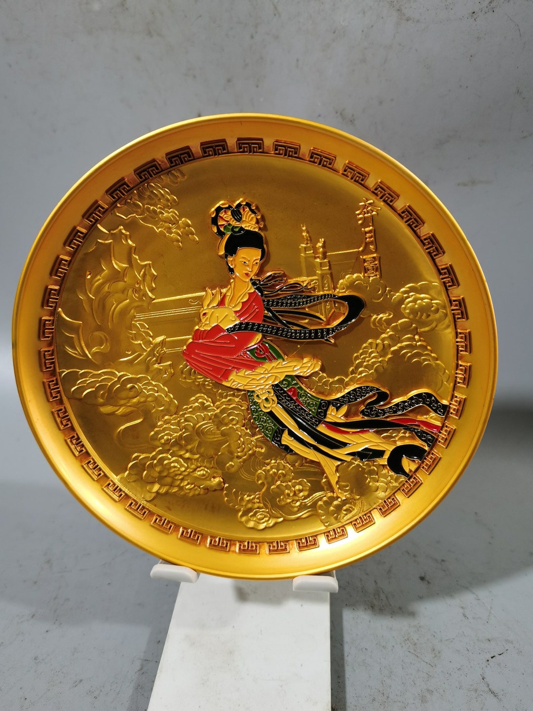 Collect Pure Hand-carved Exquisite Pure Copper Gilt Guanyin Statue ...