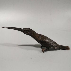 Copper long-billed bird, hummingbird,Annunciation bird small ornaments,solid copper tea ceremony