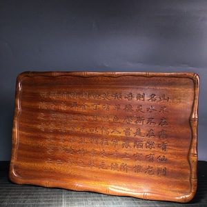 Chinese antique pure hand carved rosewood exquisite pattern tea tray,precious,fine workmanship,worth collecting