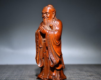 美しいアジアの木彫り：男性の木製像 - Etsy 日本