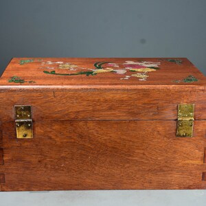 China's Antique Natural Rosewood Inlaid Flower and Bird Pattern Large ...