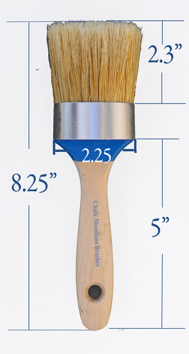 3 Natural Boar Hair Chalk Paint Brushes.1 Large for paint 1 Etsy