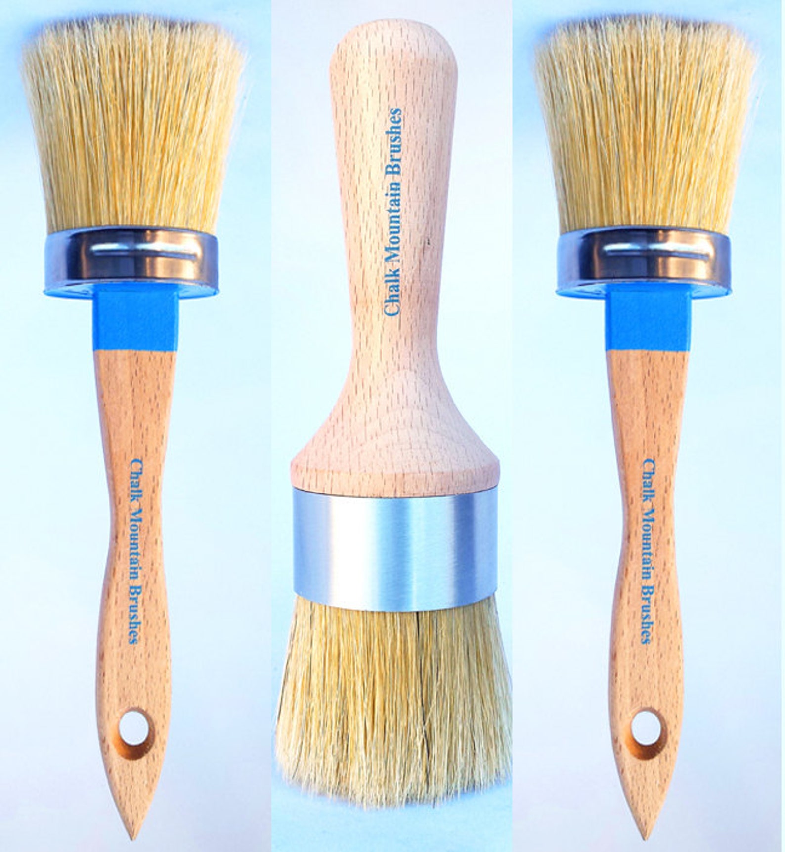 Chalk Furniture Paint Brushes Two 2 Medium Paint Brushes and Etsy