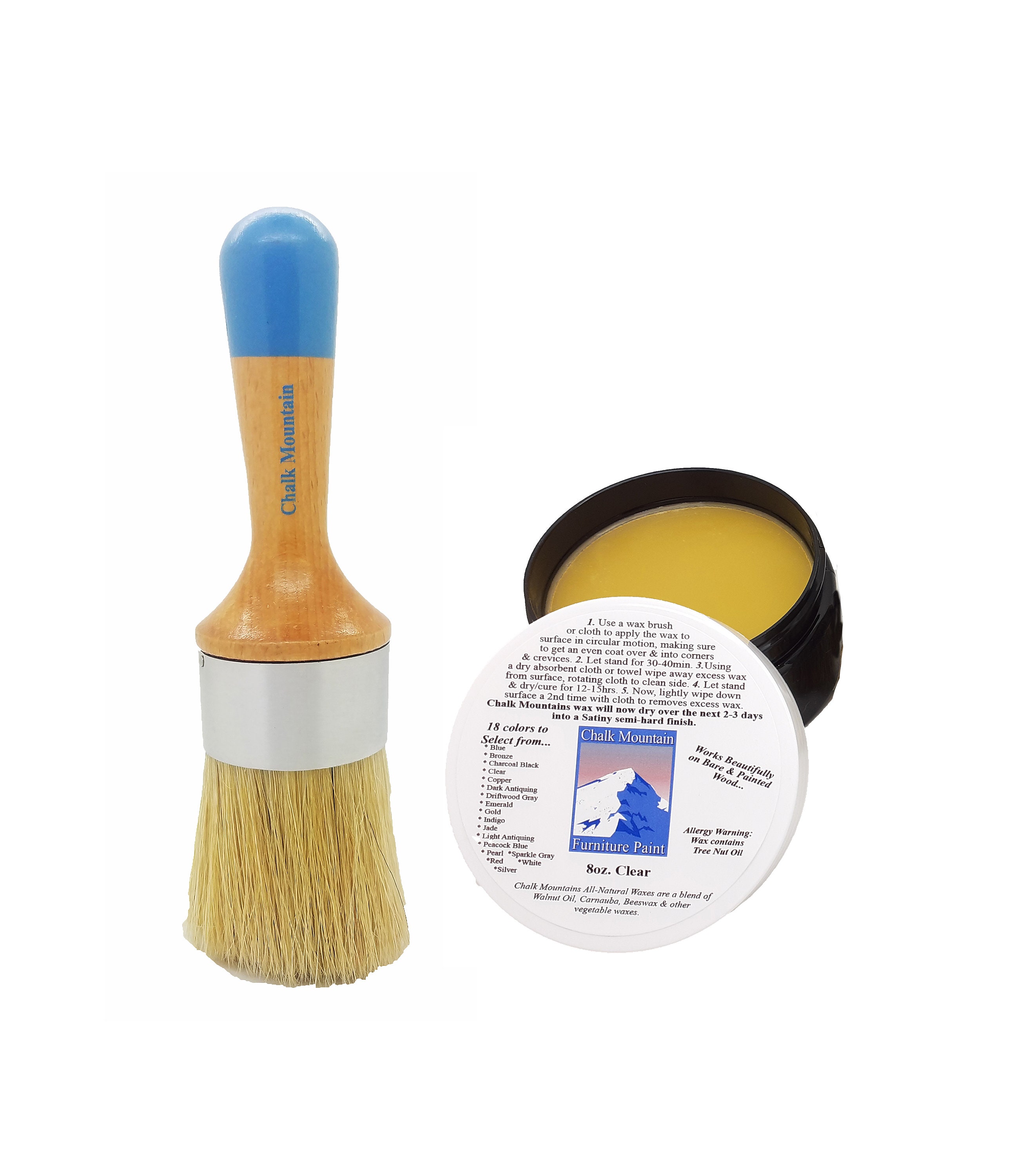 5 Pack - Brush Cleaner Kit. Chalk Furniture Paint Boar Hair