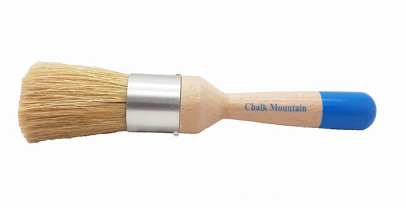 Medium Boar Hair Bristle Chalk Furniture Paint Brush with Flat