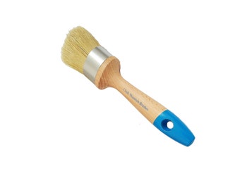 Pinceau craie de taille moyenne de qualité supérieure en poils de sanglier Tête de forme ovale pour une peinture sans gouttes