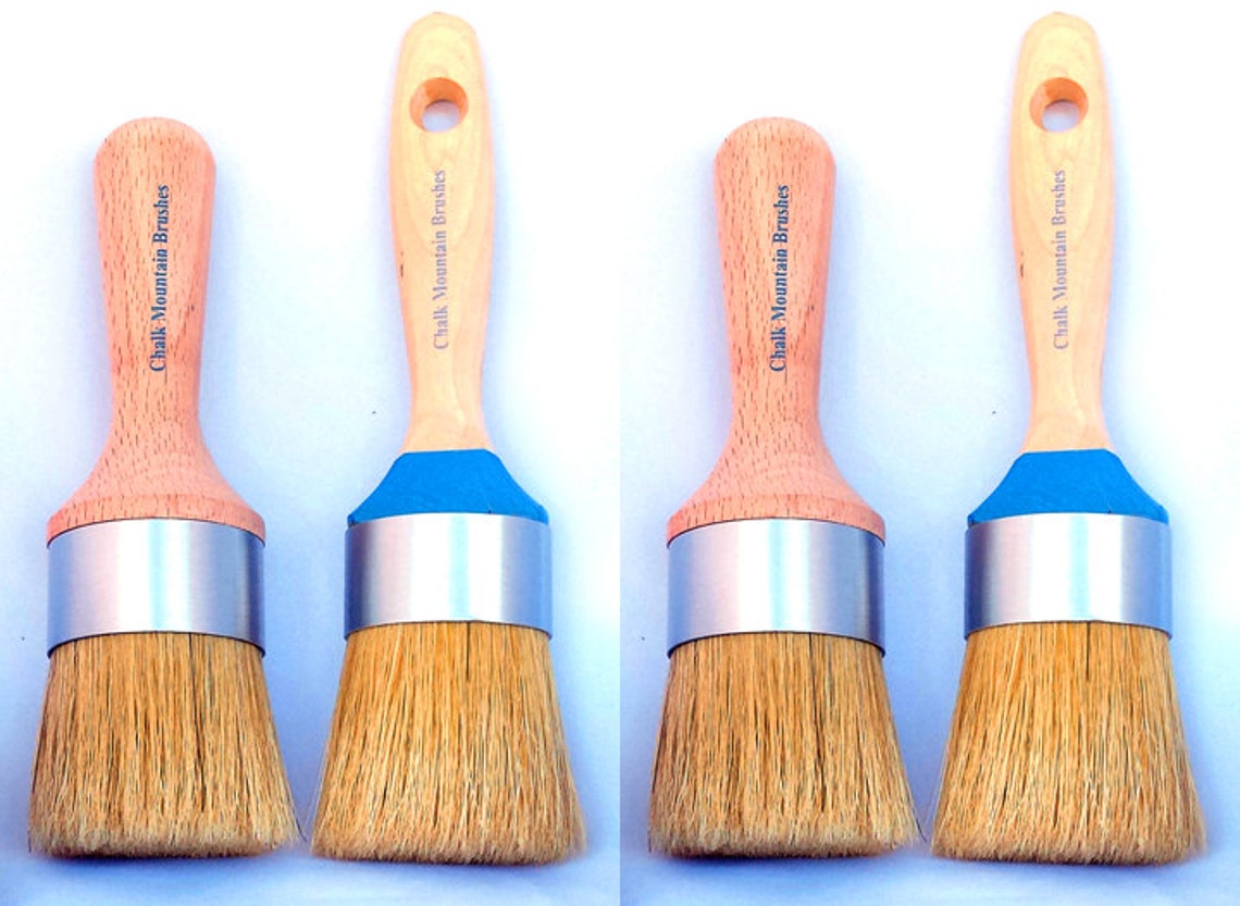 Chalk Paint Brushes With Boar Hair Bristles. 4 First Quality Etsy