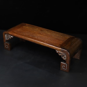Collect exquisite and unique pure hand carved natural rosewood tea table small kang table,has collection value and used