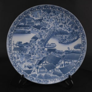 Collect handicrafts exquisite ceramic pattern plates,blue and white porcelain plate home decoration