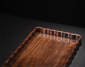 Chinese antique hand carved natural rosewood curved line pattern tea tray,tea plates decoration,exquisite and unique