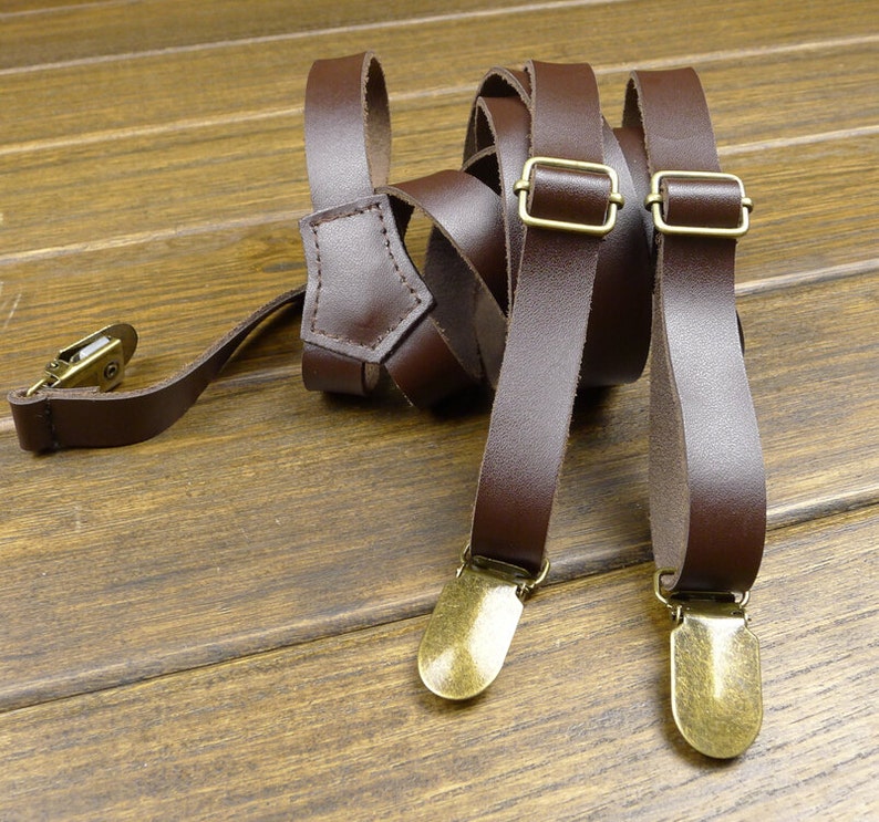 Wedding Suspender Retro Leather Suspenders1.5cm Width Mens Etsy UK