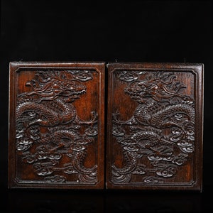 Chinese antique pure hand carved exquisite unique rosewood dragon pattern jewelry box,storage box decoration