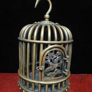 Chinese hand carved pure copper brass bird cages,pet cage ornaments,precious and unique