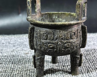 Chinese hand carved exquisite and rare Bronze incense burner ornament, precious and unique