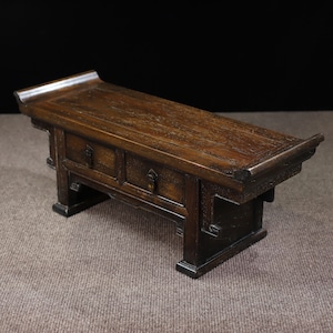 Chinese antique pure hand-carved rosewood drawer tea table,base decorative furniture decoration