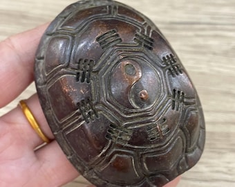 ブロンズ製の亀の甲羅の彫像の装飾品、ティーペット、ユニークな