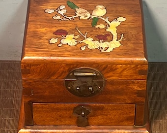 Chinese  exquisite rosewoodd flowers and birds patterned box/drawer box,has collection value and used