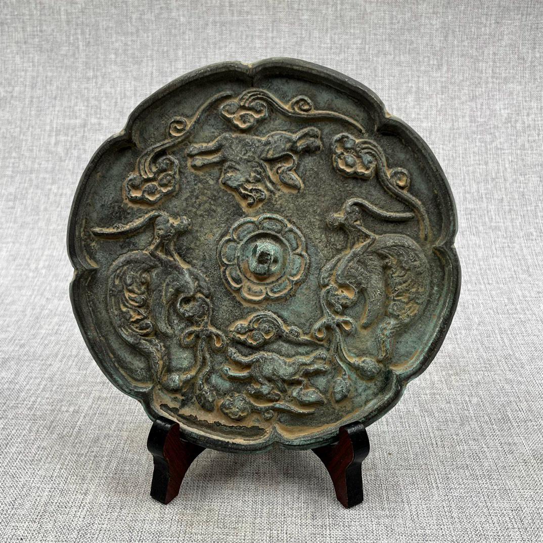 鳳凰文様 青銅鏡 アンティーク 骨董品 古い純銅製の鳳凰文様の青銅鏡を集める - Etsy 日本