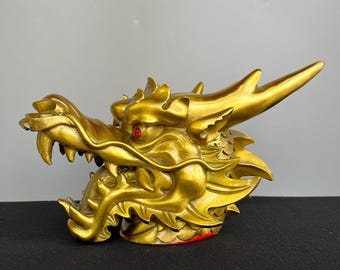 中国の手作りの彫刻されたブロンズドラゴンの像の装飾品、貴重で珍しい