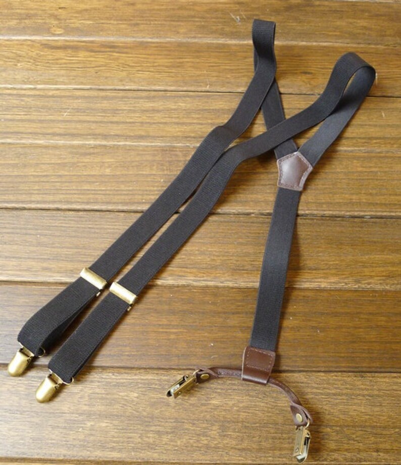 Canvas Leather Suspenders 2.5cm Width Retro Wedding Suspender Etsy