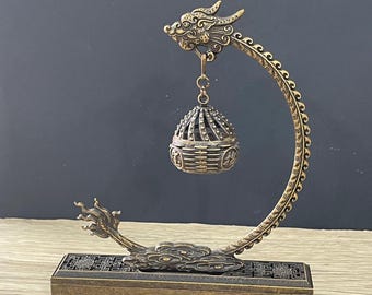 Exquisite pure copper dragon statue hanging incense burner ornament,beautiful shape,gifts