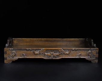 Chinese antique hand carved natural rosewood exquisite pattern storager plate,tea tray decoration,exquisite and unique