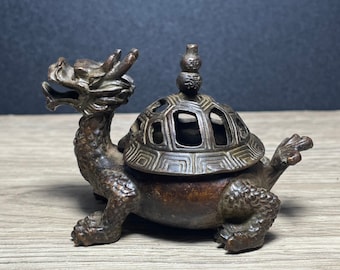 中国 香炉 銅造 銅器 中国のアンティークの手彫り銅製香炉装飾品、収集する価値があります