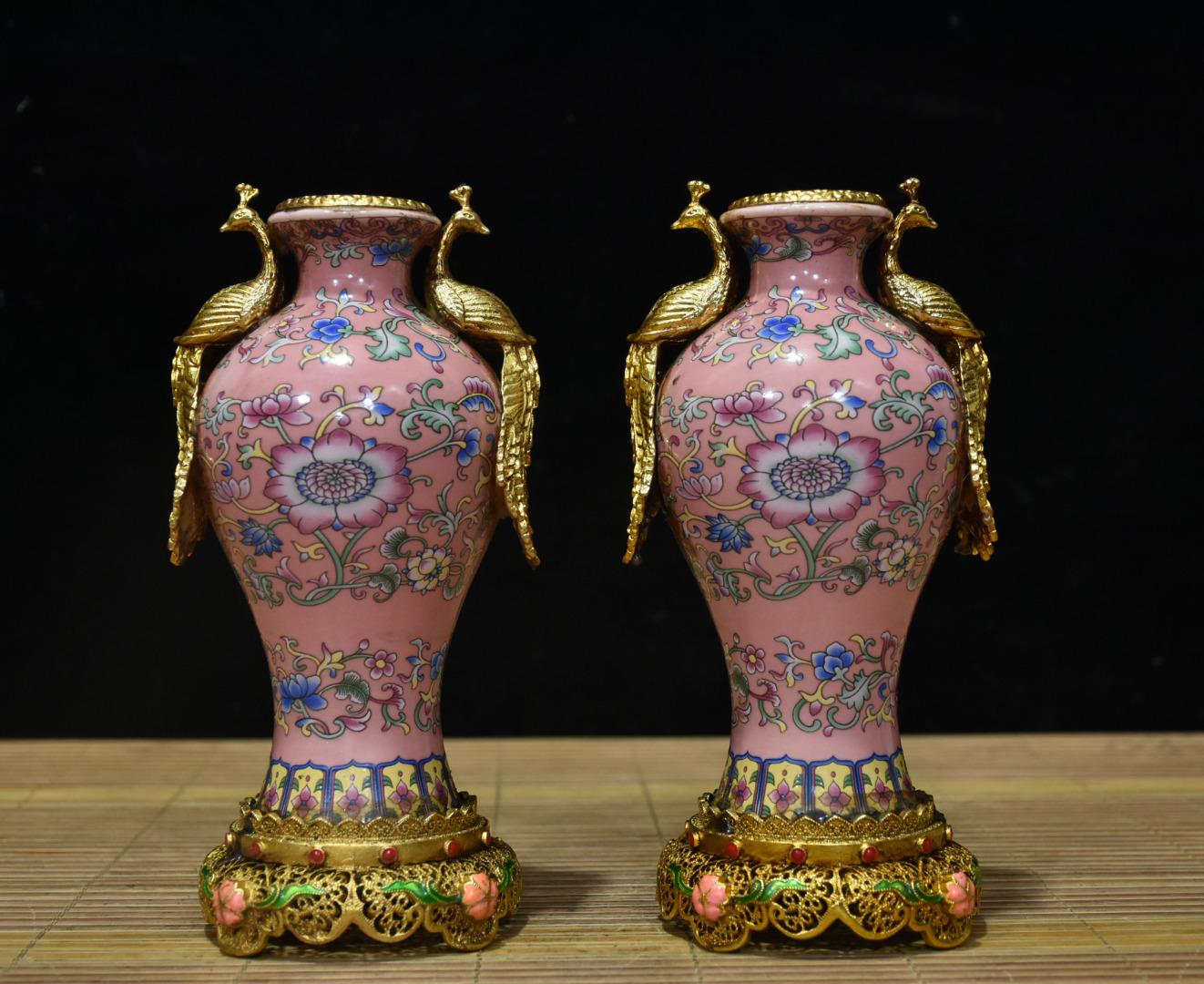 Chinese peacock vase - Etsy 日本