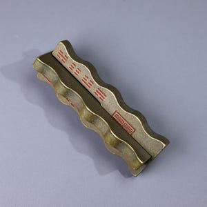 Chinese antique collection exquisite rare hand carved pure copper pen holder/paperweight ornament