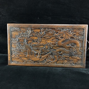 Chinese pure hand carved exquisite natural rosewood dragon and phoenix pattern jewelry box,storage box decoration,collecting