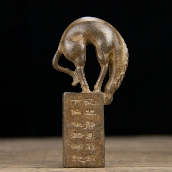 手彫りの銅製の馬の像と小さな装飾品を集める - Etsy 日本