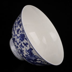 Handicrafts ceramic dragon and phoenix pattern bowl,blue and white decoration porcelain bowl