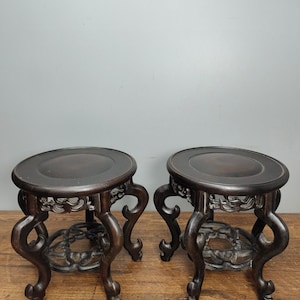 Chinese antique handcrafted exquisite and unique rosewood flower racks,vase base,display stand,furniture decorations,worth collecting