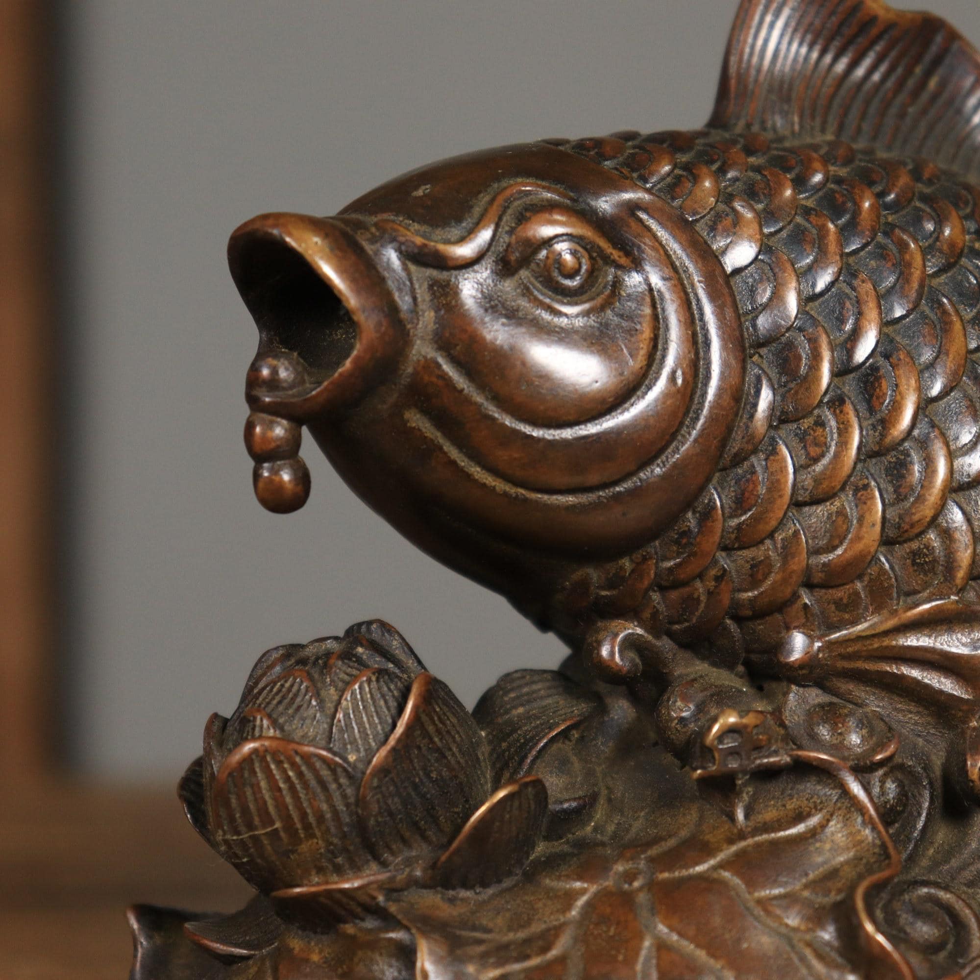 Collect Exquisite and Rare Pure Copper Fish Statue Ornaments