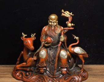 手作りの銅製諸葛亮像、中国のアンティーク置物 - Etsy 日本
