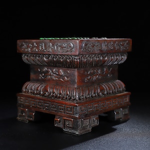 Collect exquisite and unique handmade carved solid wood carved inlaid abacus ornaments,base, desktop decoration