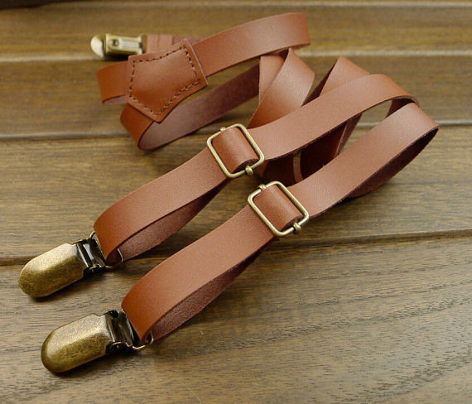 Wedding Suspender Retro Leather Suspenders 2.0cm Width Mens Etsy