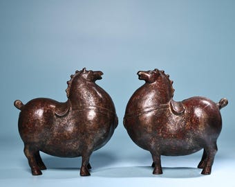 アンティークの金銅製馬とツバメの像、中国の装飾品 - Etsy 日本